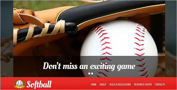 Baseball Responsive Website Template