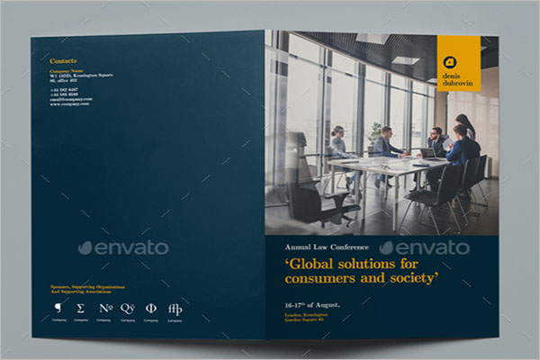 Bi-fold Conference Brochure Template