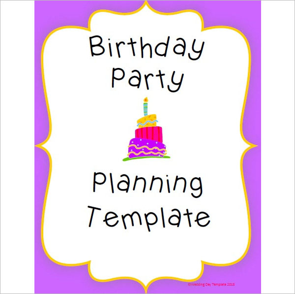 Birthday Party Planning Template