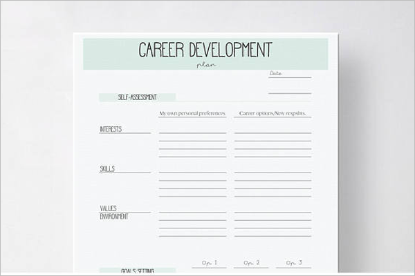 Blank Development Plan Template Word