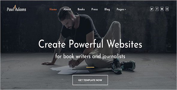 Book Author HTML5 Template