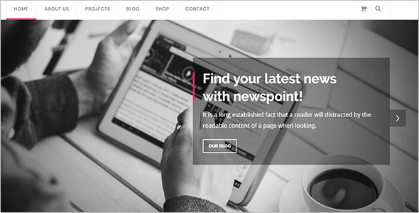 Bootstrap 4 Magazine Template