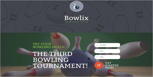Bowling Landing Page Template