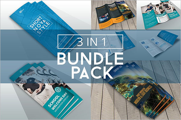 Bundle Half Fold Brochure Template