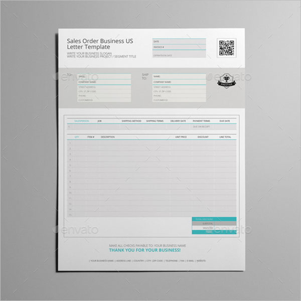 Business Sales Order Template