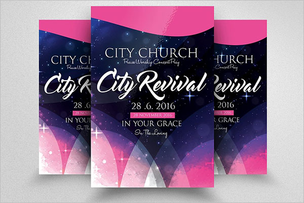 City Revival Church Flyer Template