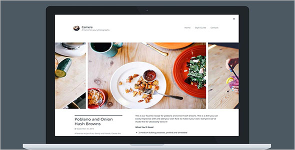 Clean Food Blog WordPress Theme