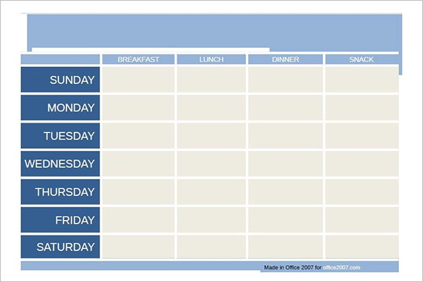Complete Meal Planning Template