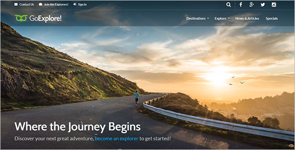 Designation Traveller WebsiteÂ  Template
