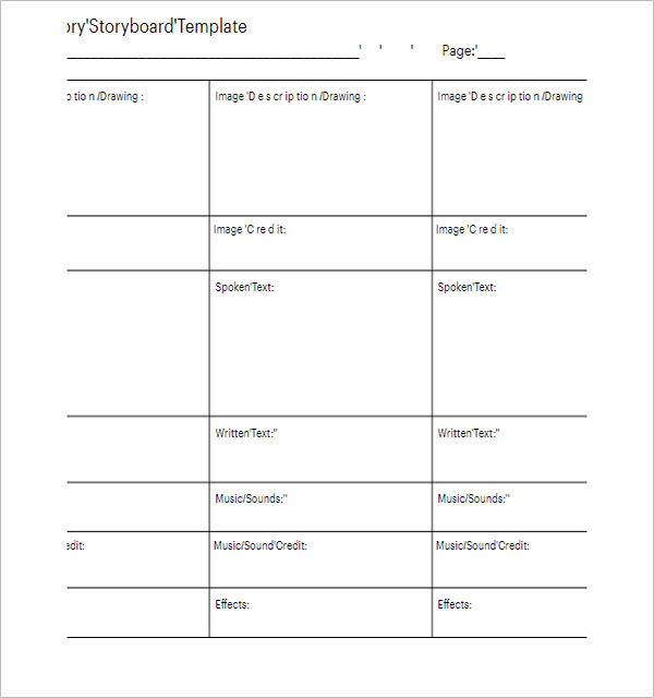 Digital Storyboard Free Template
