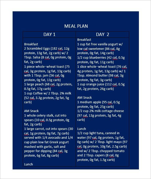 Dinner Meal Planning Template