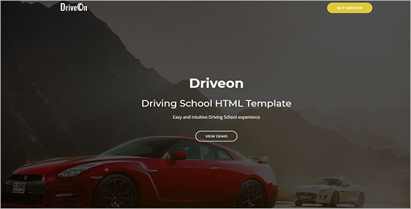 Driving School Website Template Free Download