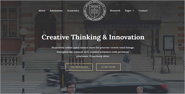 Education Website Template for School, College