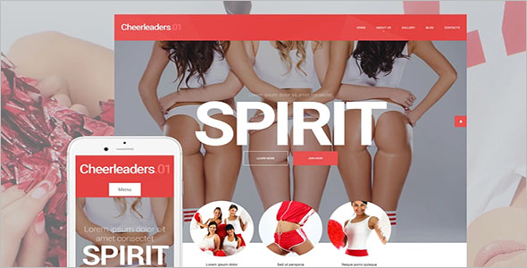 Energetic Cheerleaders WordPress Theme