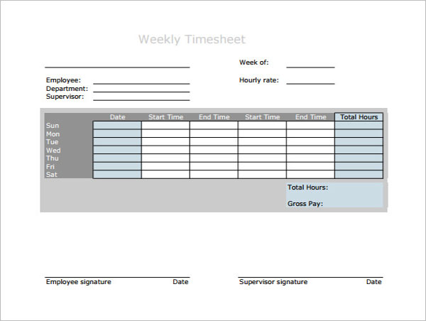 11+ Free Weekly Paycheck Calculator Excel, PDF, Doc, Word