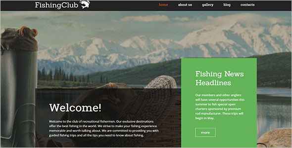 Fishing Club WordPress Theme