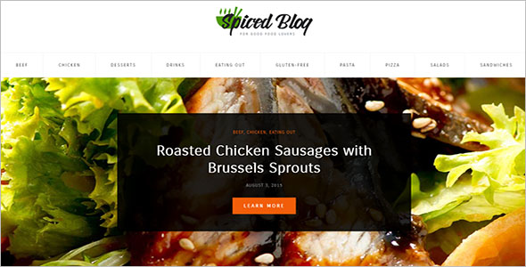 Food Personal Blog WordPress Theme