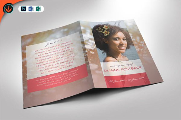 Funeral Program Brochure Template