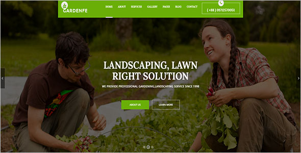 Garden Landscaping Blog Template