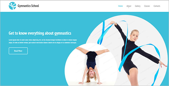 Gymnastics School Website Template