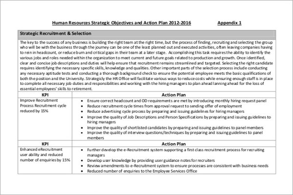 HR Selection Strategy TemplateÂ 