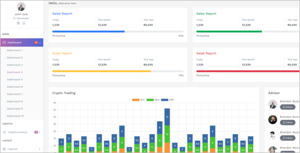 HTML Bootstrap jQuery Template