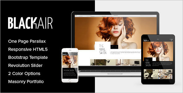 HTML5 Template For Hair Salon
