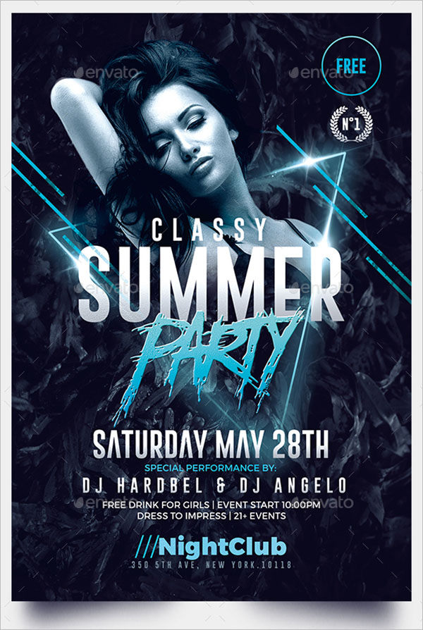 Hello Summer Party Flyer Template