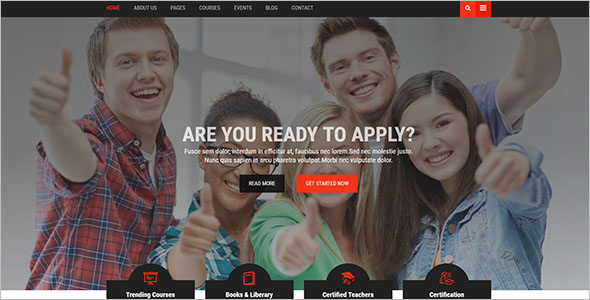 High School Website Template
