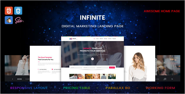 Internet Marketing Landing Page Template