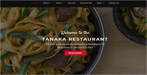 Japanese Food WordPress Theme