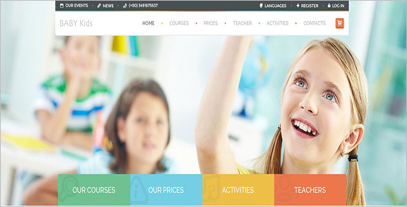Kids School Website Template