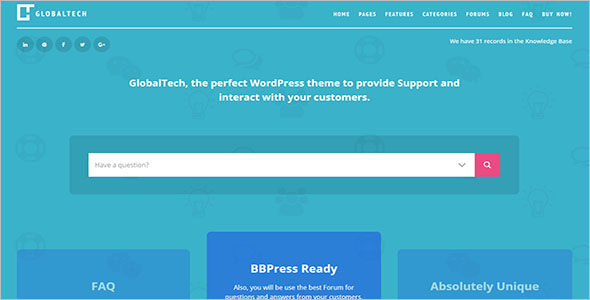 Knowledge Base FAQ WordPress Theme