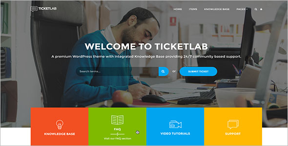 Knowledge Base Responsive WordPress Theme