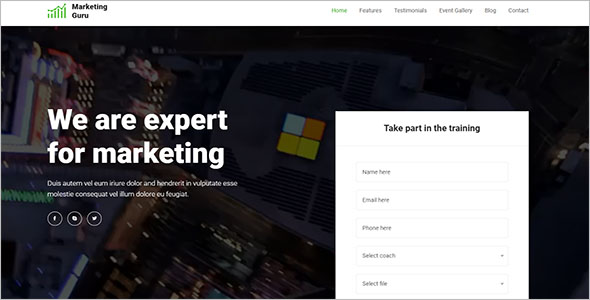 Landing Page Template For Internet Marketing