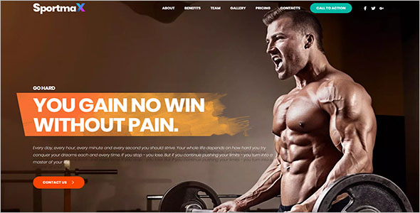 Landing Page Template For Sports Person
