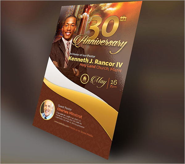 Large Revival Church Flyer Template