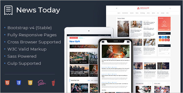 Magazine HTML5 Bootstrap Theme