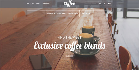 Magento Coffee Shop Template