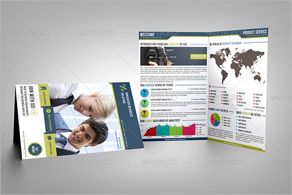 Marketing Service Half Fold Brochure Template