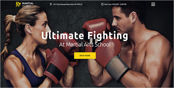 Martial Arts School Website Template