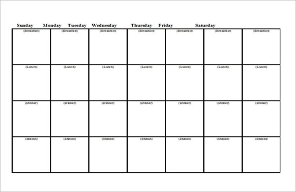 43+ Meal Planning Templates Free PDF, Doc, Excel Format Ideas