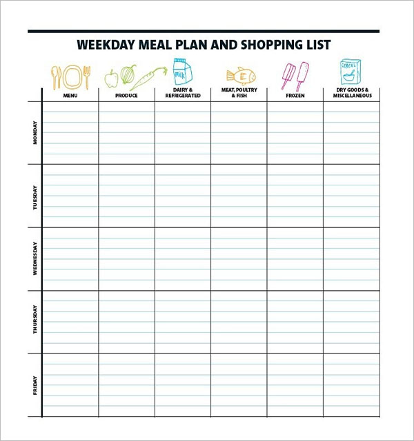 Meal Planning With Grocery List
