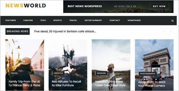 Multipurpose Magazine Bootstrap Template