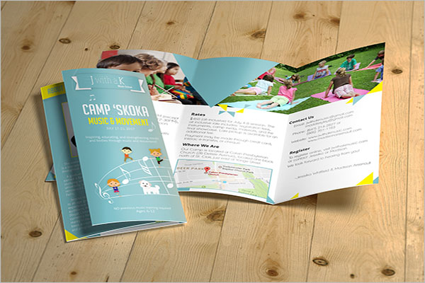Music Camp Brochure Template