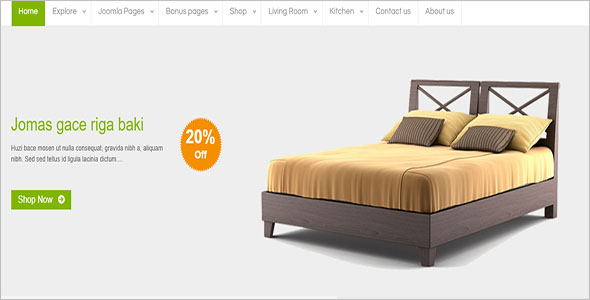 One Page Home Decor VirtueMart Template
