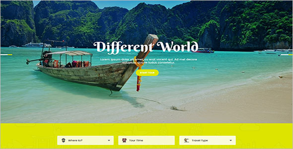 PSD Tour & Travel Website Template