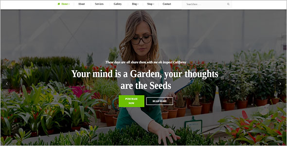 Plant Nursery Blog Template