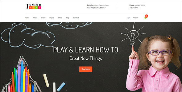 Play School Website Template