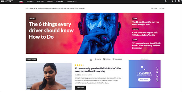 Portfolio Newspaper WordPress Theme